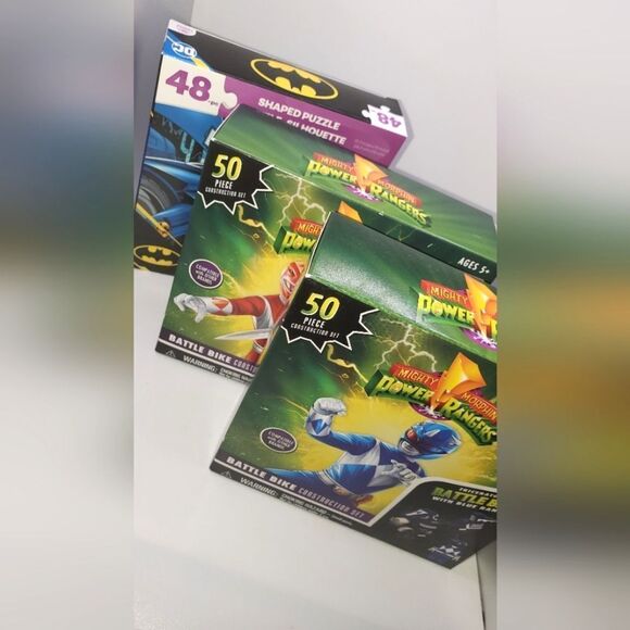 🆓️FREE ADD ON TO ANY BUNDLE 3x Batman Puzzle Power  Rangers Bike - Picture 1 of 6